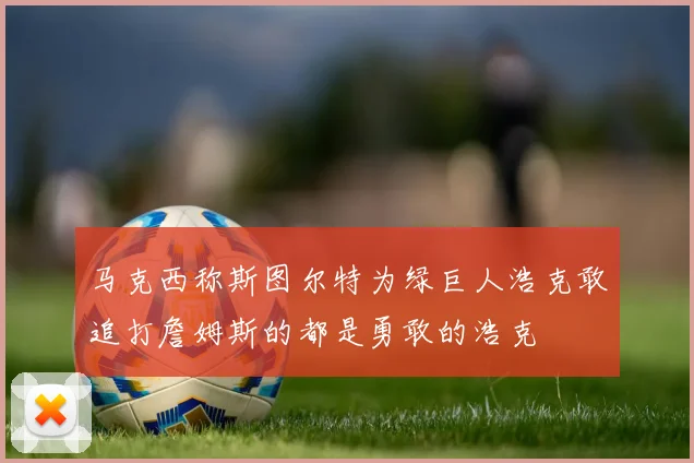 马克西称斯图尔特为绿巨人浩克敢追打詹姆斯的都是勇敢的浩克